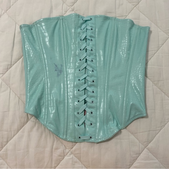 Savage X Fenty Light Blue Corset Top - Picture 1 of 6